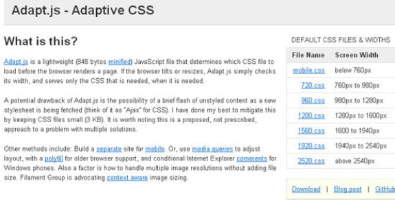 Adaptive CSS