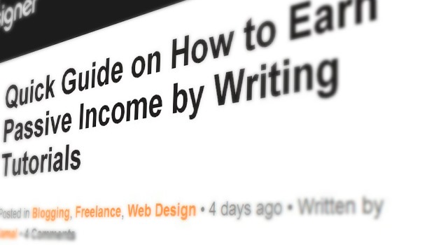 Quick Guide on How to Earn Passive Income by Writing Tutorials