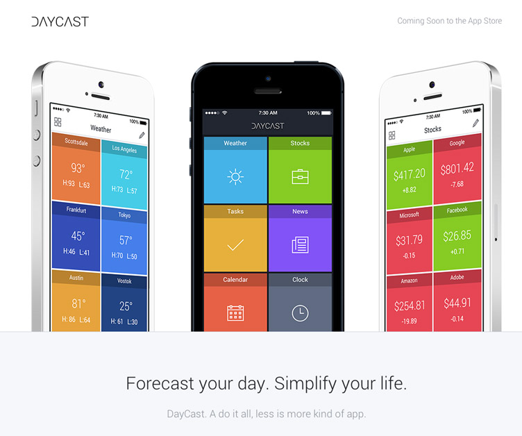 Daycast - Beatifully designed coming soon page