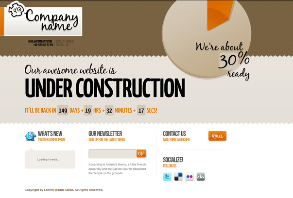 WordPress Under Construction Theme