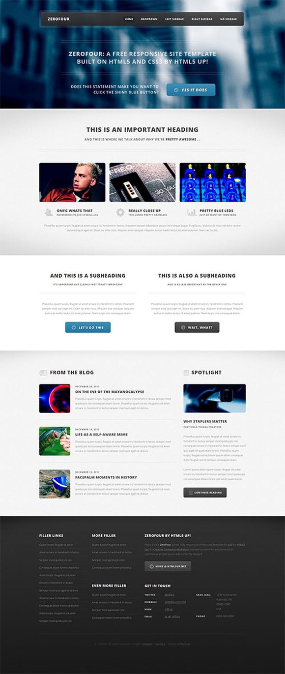 best responsive html templates free download