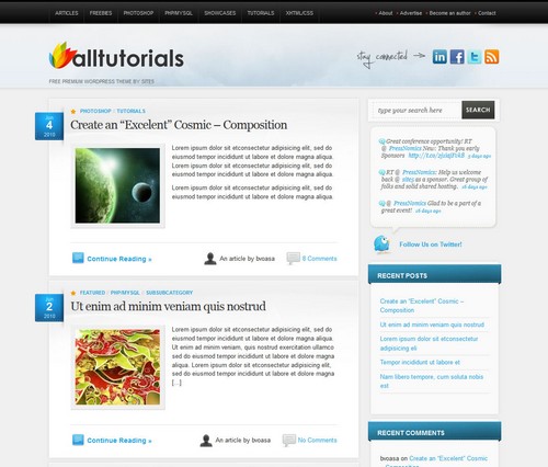 All tuts Free Pro Blog Theme