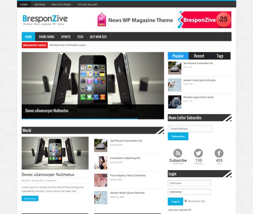 Bresponzive WordPress Blog Template