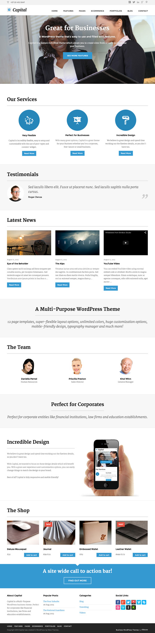Capital - Multi-Purpose Business WordPress Theme