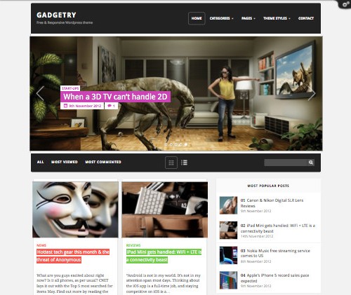 Gadgetry Free Theme for WordPress