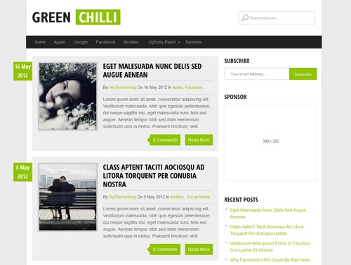 Green Chilli Theme