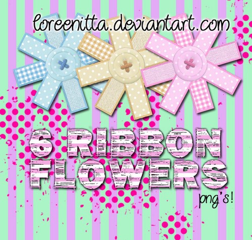 Loreenitta Ribbon Flowers png