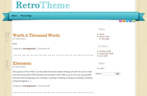 Retro Blog Free Template