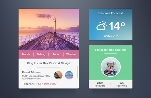 Widgets set Slider