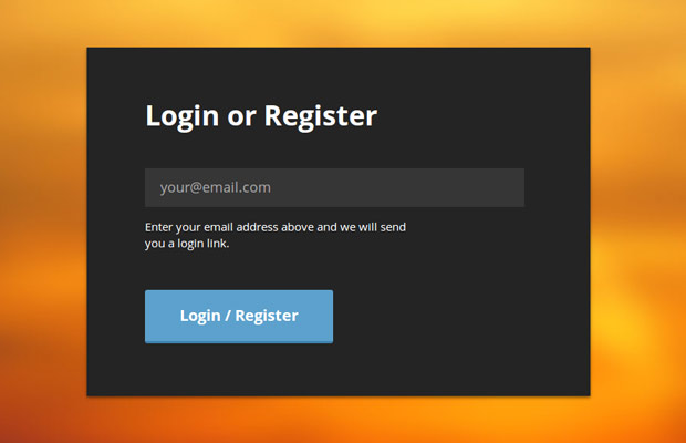 The Login / Registration Form