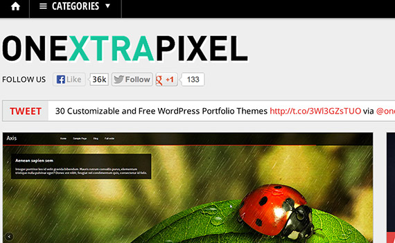 Onextrapixel web design blog top blogs follow