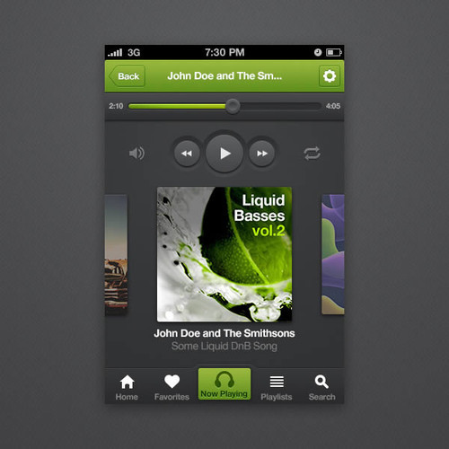How to Design an iPhone Music Player App Interface With Photoshop CS6