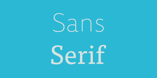 Sans vs Serif