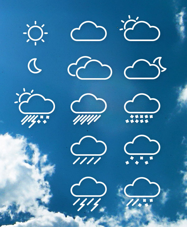 How To Create a Set of Vector Weather Line Icons