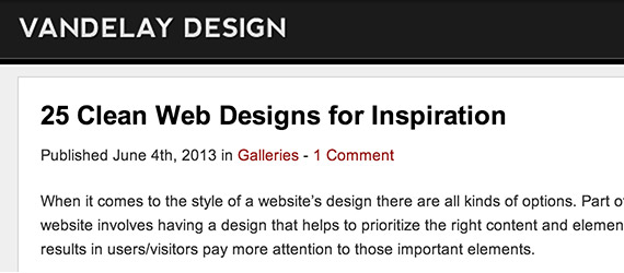 Vandelay web design blog top blogs follow