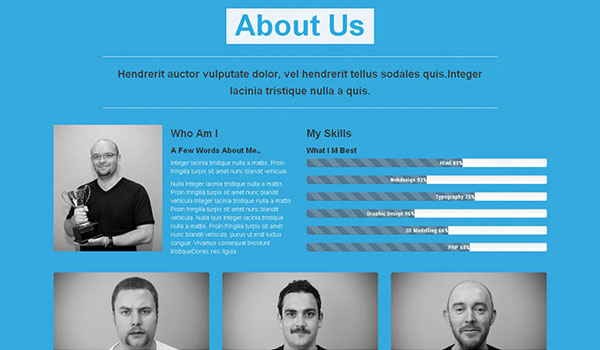 Detroit Bootstrap Single Page Website Template