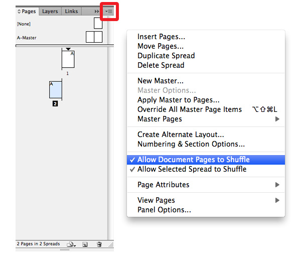 allow document pages to shuffle