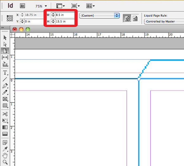 right page measurements