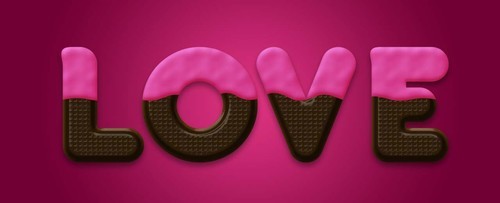 Chocolate Text Effect In Photoshop For Valentine's Day