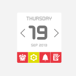 Free Calendar UI Kit (PSD File)