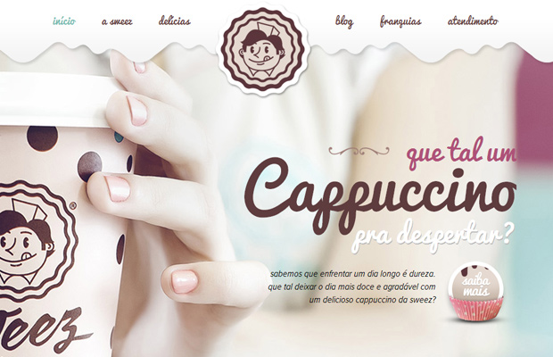 chocolate sweets website parallax animation