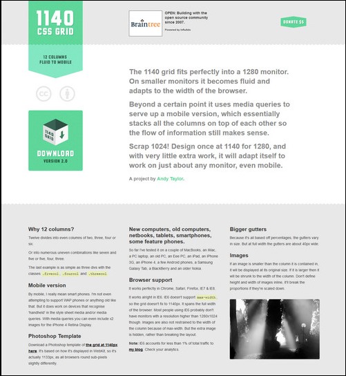 The 1140 CSS Grid
