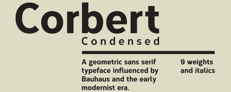 Corbert Condensed Regular & Italic +Web Font