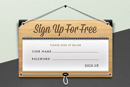 Sign Up Form PSD Template