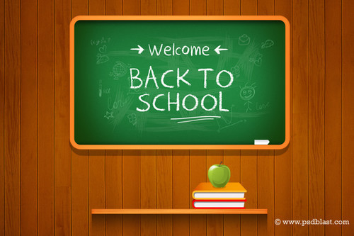 Vector Back to school Background (PSD)