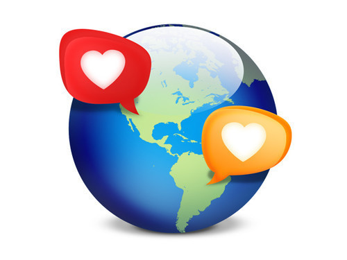 Social network dating icon (PSD)