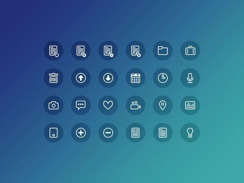 24 Free Icons (PSD)