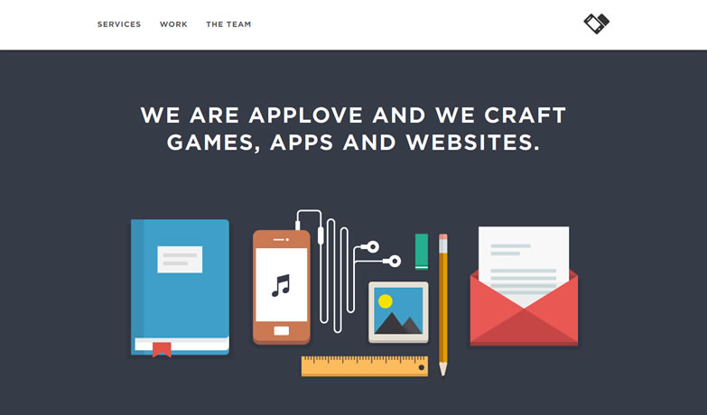 illustration flat screenshot web design Applove