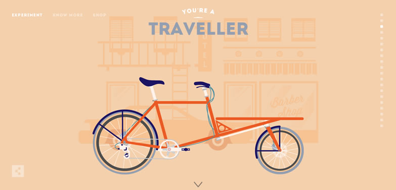 illustration flat screenshot web design Cyclemon