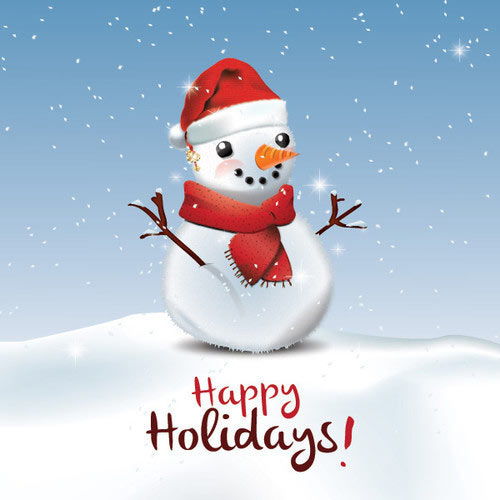 Happy Holidays Greeting Card Vector Graphic