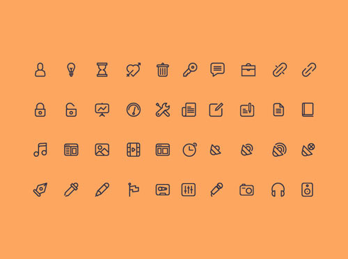 Cicons: 40 Outline Icons