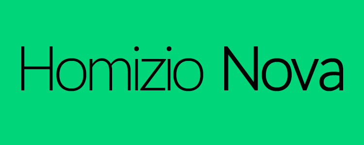 Homizio Novafont designed by Álvaro Thomáz free typeface