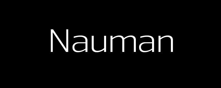 Nauman Regularfont designed by The Northern Block free typeface