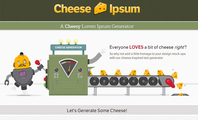 cheese ipsum lorem generator website