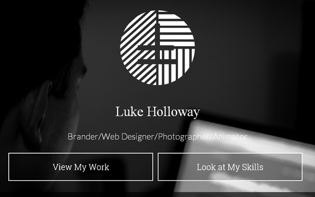 luke holloway personal dark grey website layout portfolio