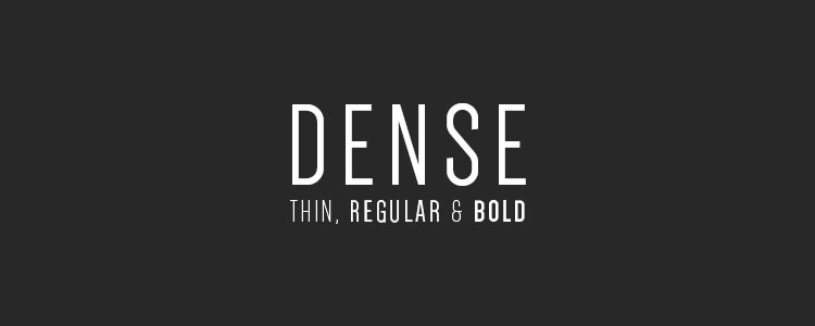 Dense free typeface