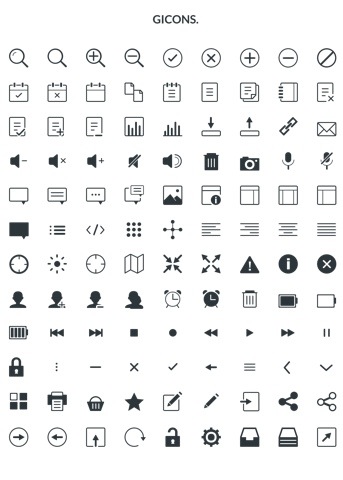Free Download: Gicons – 100+ Free Icons [PSD,PNG]
