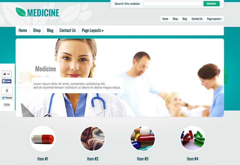 Medicine free wordpress theme