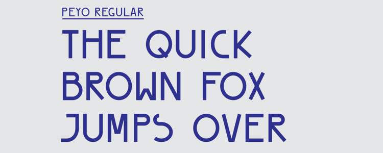 Peyo Regularfont designed by Shannon Lim free typeface