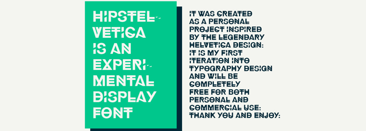 Hipstelvetica free typeface