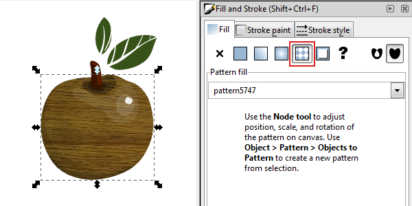 inkscape pattern fill