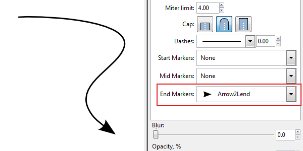 stroke end markers