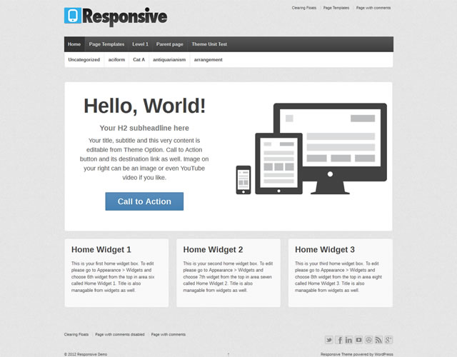 Responsive  (Responsive) Minimalist WordPress Theme