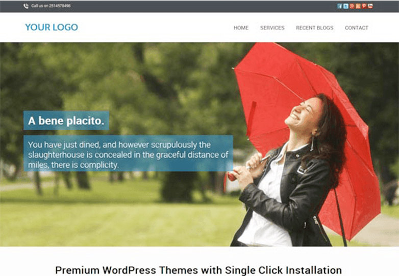 One Page free wordpress theme