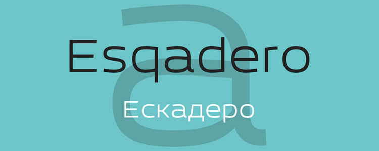 Esqadero FF CYfont designed by Sergiy Tkachenko free typeface