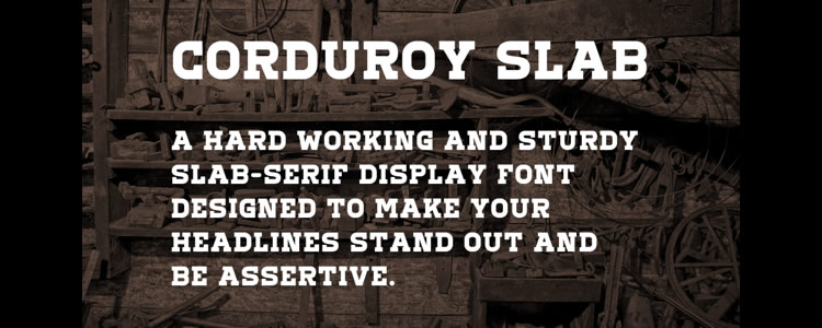 Corduroy Slab OT free typeface